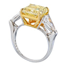 5 carat Radiant Cut Diamond Fancy Intense Yellow GIA Kitesb Ring - The Back Vault