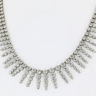 Platinum & 18K White Gold 23 Carat Diamond Bib Necklace - The Back Vault