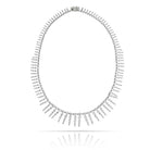 Platinum & 18K White Gold 23 Carat Diamond Bib Necklace - The Back Vault