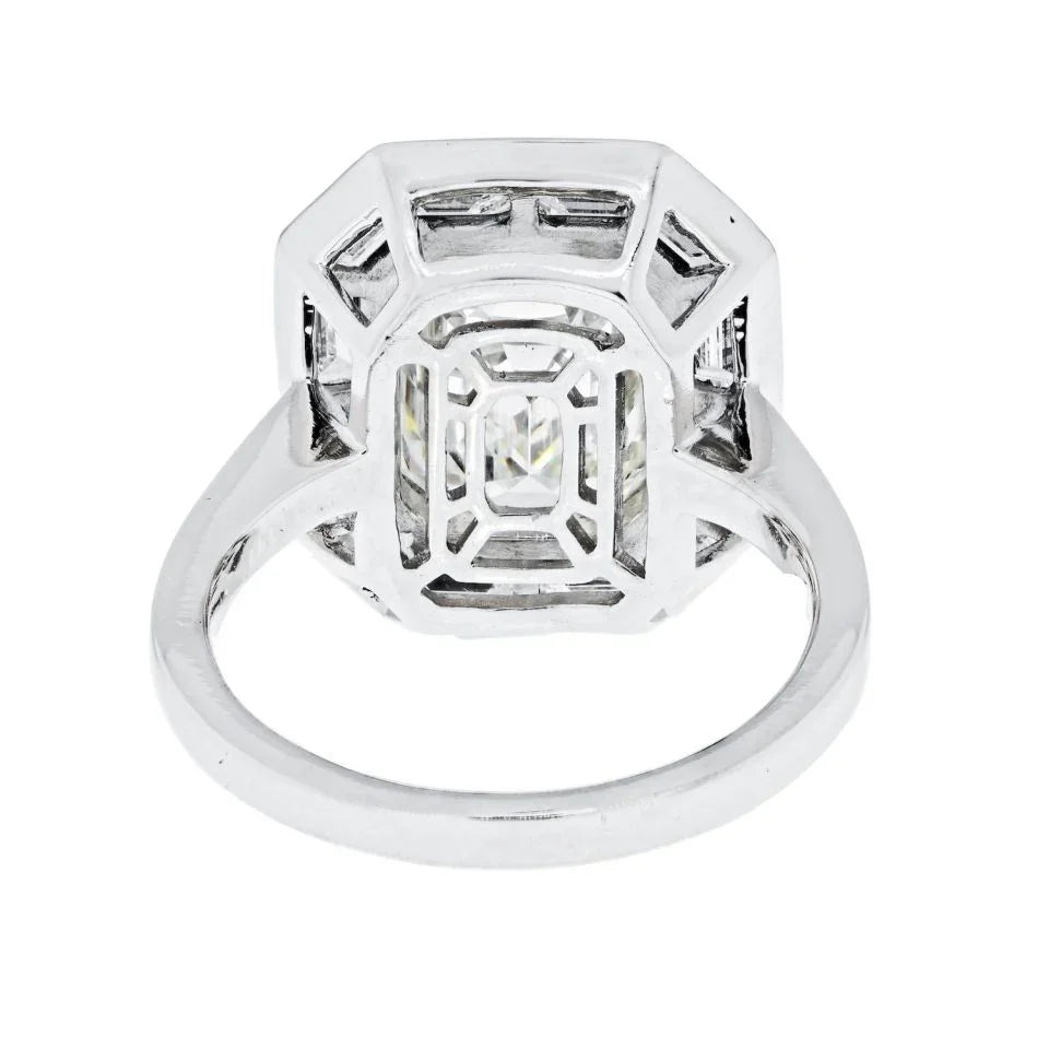 4 carat Emerald Cut Diamond H/VS1 GIA Ring - The Back Vault