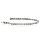 14K White Gold Straightlined 9.01cttw Round Cut Diamond Tennis Bracelet - The Back Vault