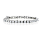 14K White Gold Straightlined 9.01cttw Round Cut Diamond Tennis Bracelet - The Back Vault