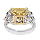 12 carat Radiant Cut Diamond Fancy Yellow GIA Ring - The Back Vault