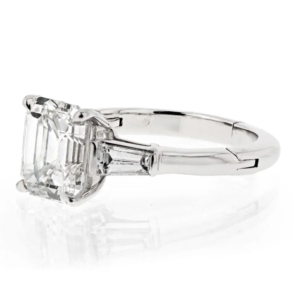 Tiffany & Co. 3.56ct Emerald Cut G color VS1 clarity GIA Engagement Ring - The Back Vault