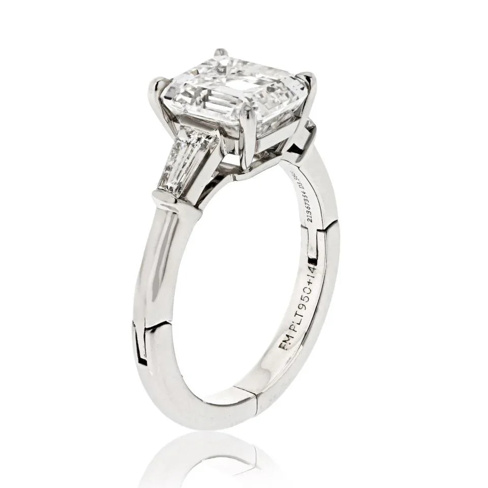 Tiffany & Co. 3.56ct Emerald Cut G color VS1 clarity GIA Engagement Ring - The Back Vault