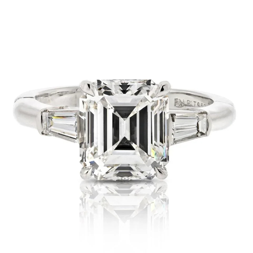 Tiffany & Co. 3.56ct Emerald Cut G color VS1 clarity GIA Engagement Ring - The Back Vault