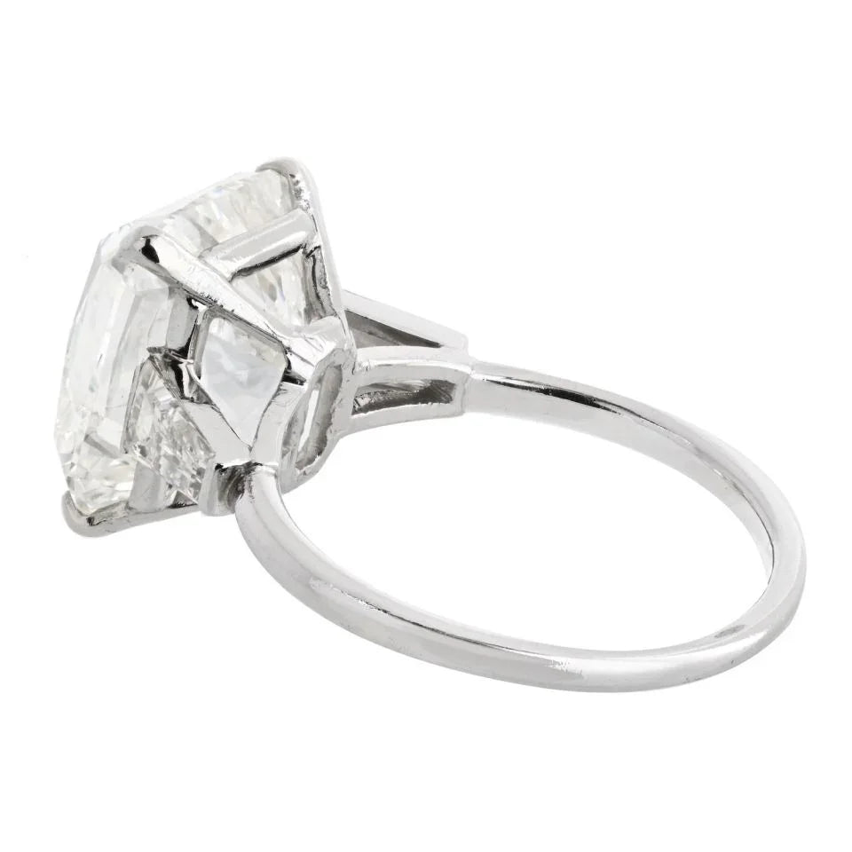 8 carat Cushion Old Mine Cut Diamond L/SI2 GIA Engagement Ring - The Back Vault
