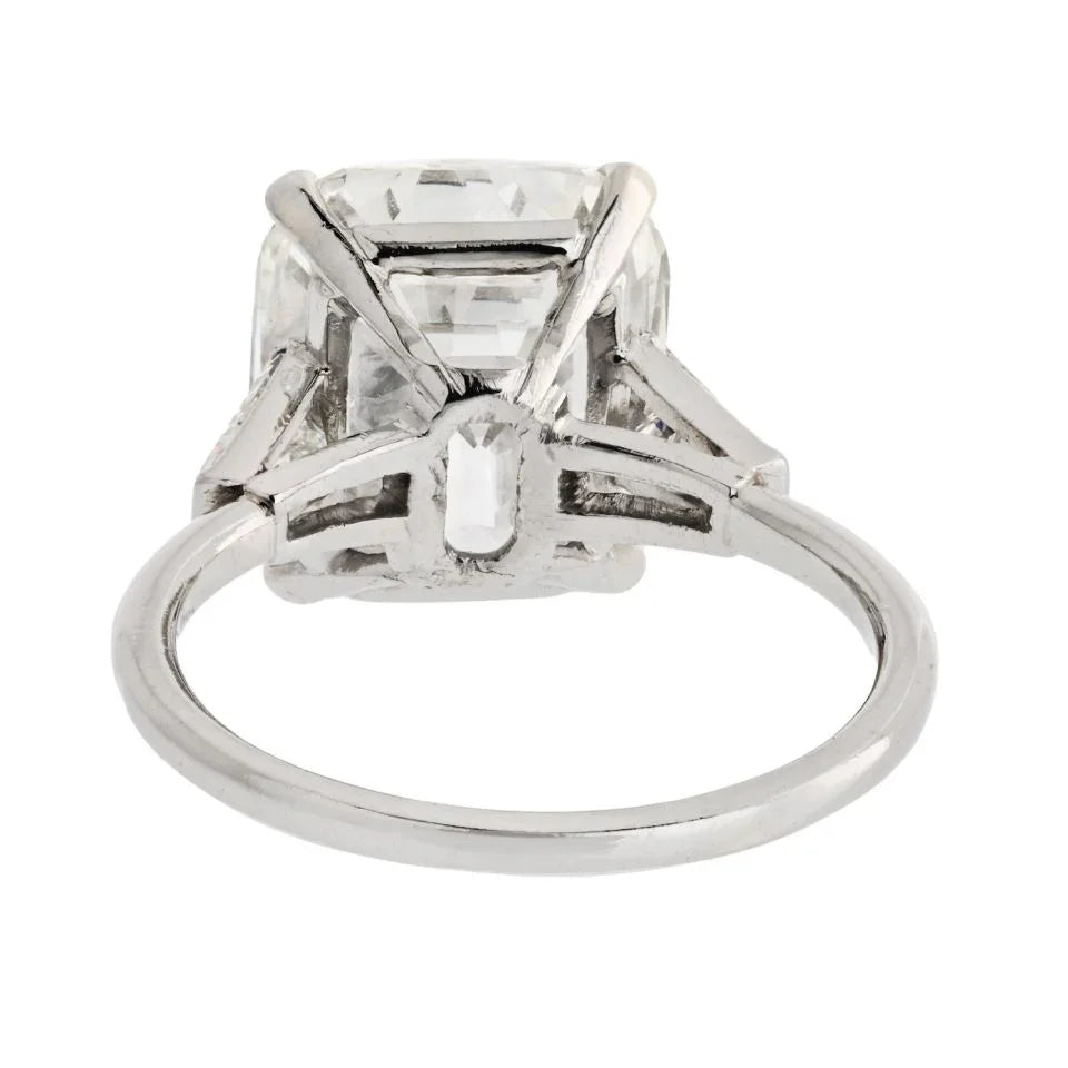 8 carat Cushion Old Mine Cut Diamond L/SI2 GIA Engagement Ring - The Back Vault