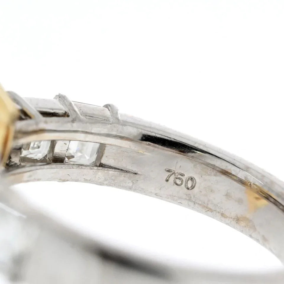 4 carat Pear Shape Diamond Fancy Yellow GIA Ring - The Back Vault