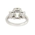 3 carat Emerald Cut Diamond J/VS1 GIA Three Stone Diamond Ring - The Back Vault