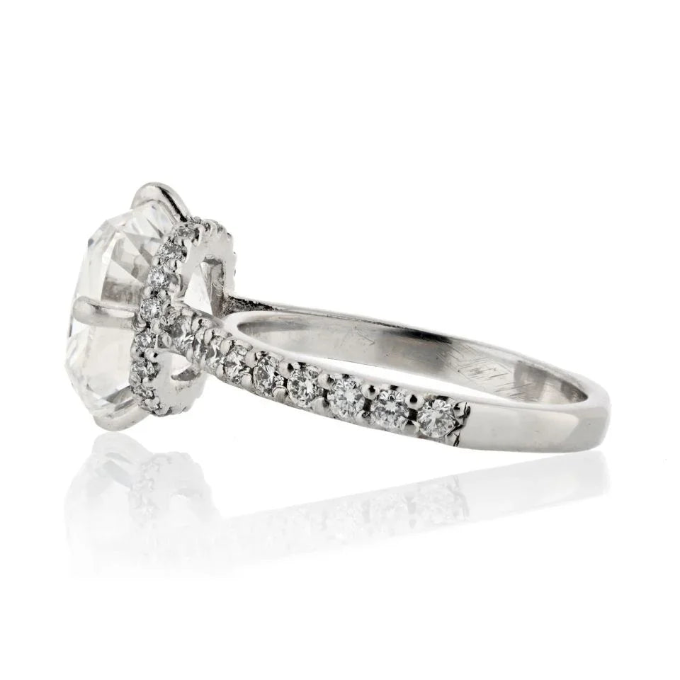 5 carat Cushion Cut Diamond E/VS1 GIA Ring - The Back Vault
