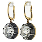 Antique Style 18K Yellow Gold And Silver Old European Cut Diamond Drop Dangling Earrings - The Back Vault