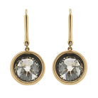 Antique Style 18K Yellow Gold And Silver Old European Cut Diamond Drop Dangling Earrings - The Back Vault