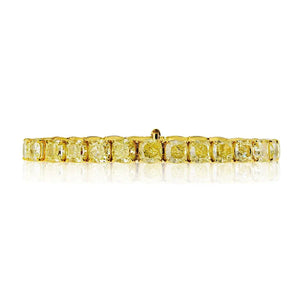 18K Yellow Gold 32.44 Fancy Light Yellow GIA Fancy Light Yellow Bracelet
