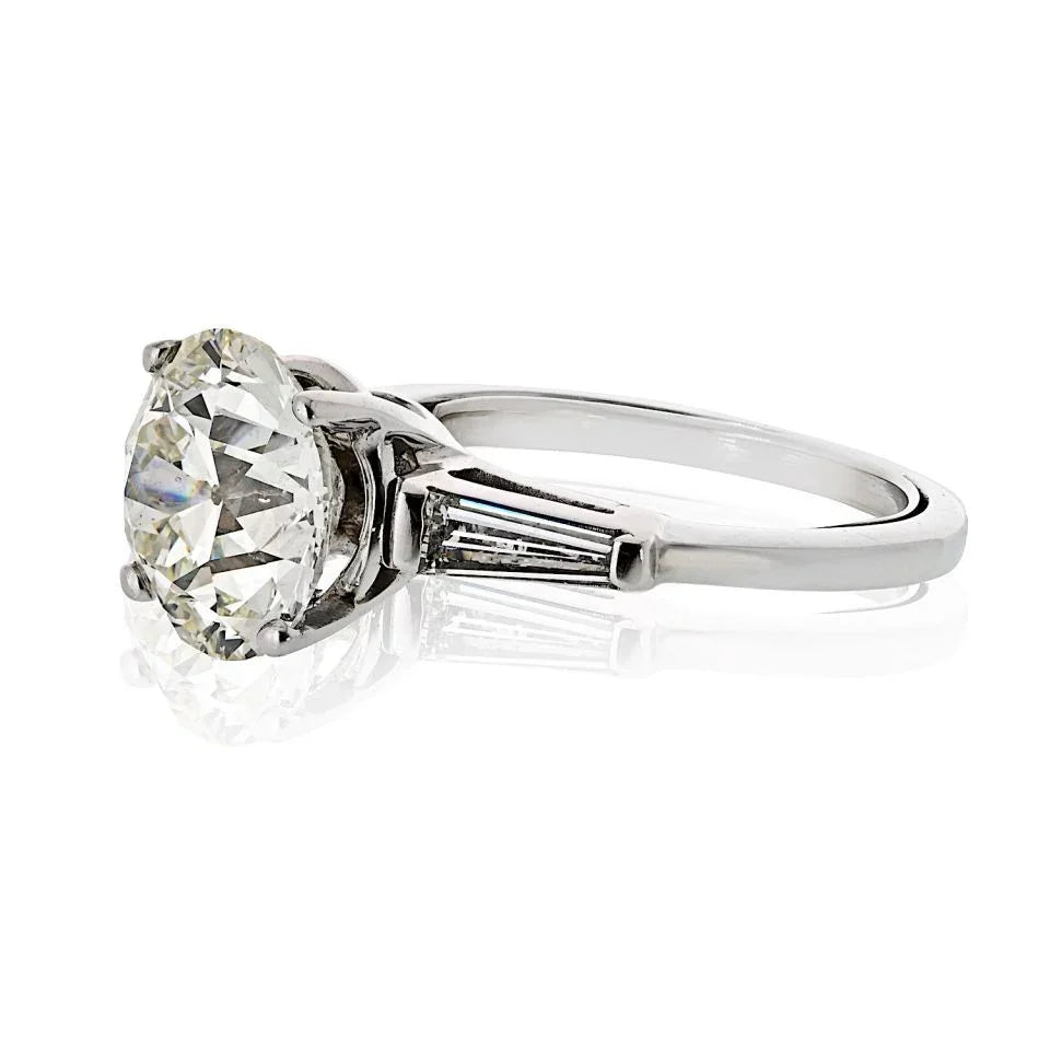 4 carat Old European Cut Diamond K/VVS2 GIA Engagement Ring - The Back Vault