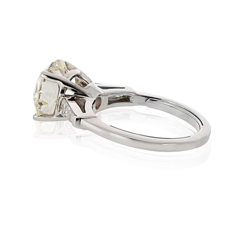 4 carat Old European Cut Diamond K/VVS2 GIA Engagement Ring - The Back Vault