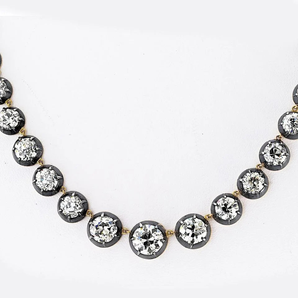 18K Yellow Gold & Silver 46.15cttw Necklace - The Back Vault