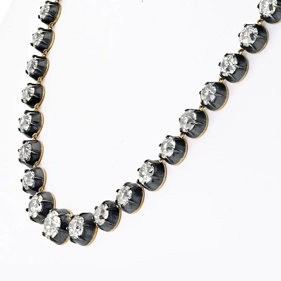 18K Yellow Gold & Silver 46.15cttw Necklace - The Back Vault