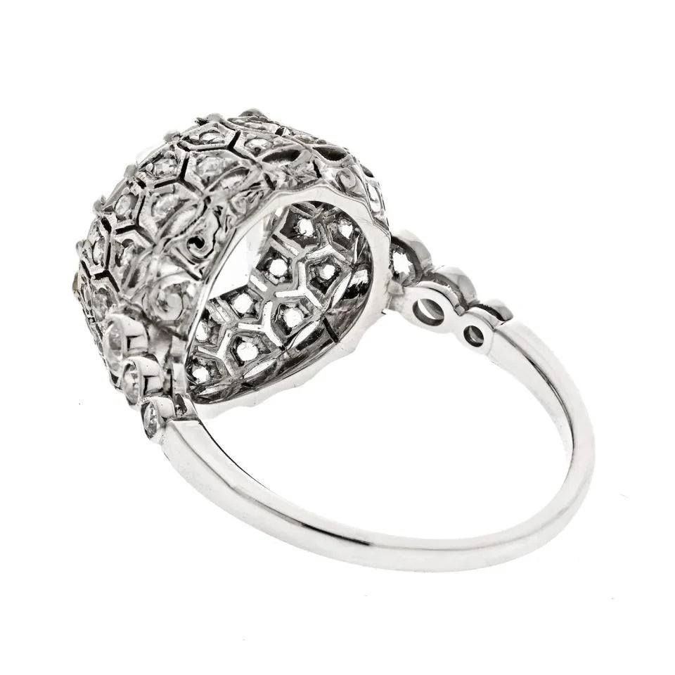 5 carat Old European Cut Diamond K/VS2 GIA Antique 5.00ct K VS2 Old European Cut Diamond Ring - The Back Vault