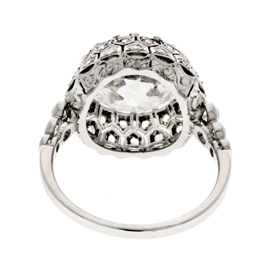 5 carat Old European Cut Diamond K/VS2 GIA Antique 5.00ct K VS2 Old European Cut Diamond Ring - The Back Vault