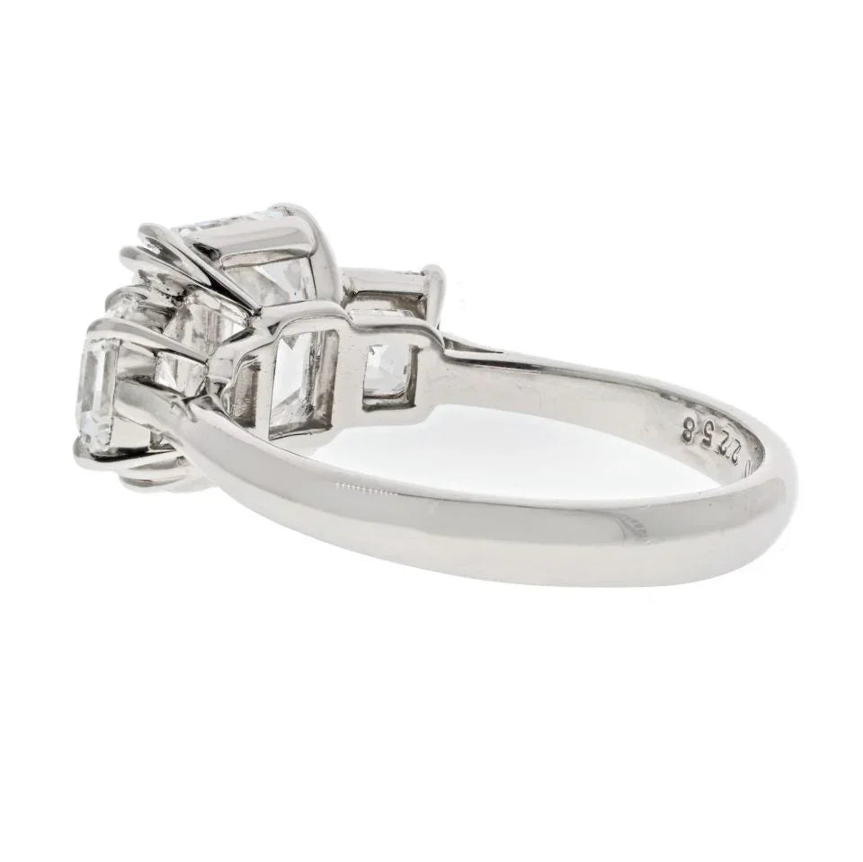 Ascher Cut 3 carat Emerald Cut Diamond D/VVS2 GIA Ring - The Back Vault