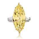 9.33ct Fancy Light Yellow Marquise Cut Diamond Engagement Ring - The Back Vault