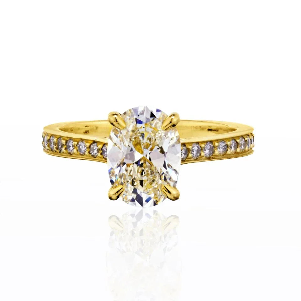 2 carat Oval Diamond M/I1 GIA Ring - The Back Vault