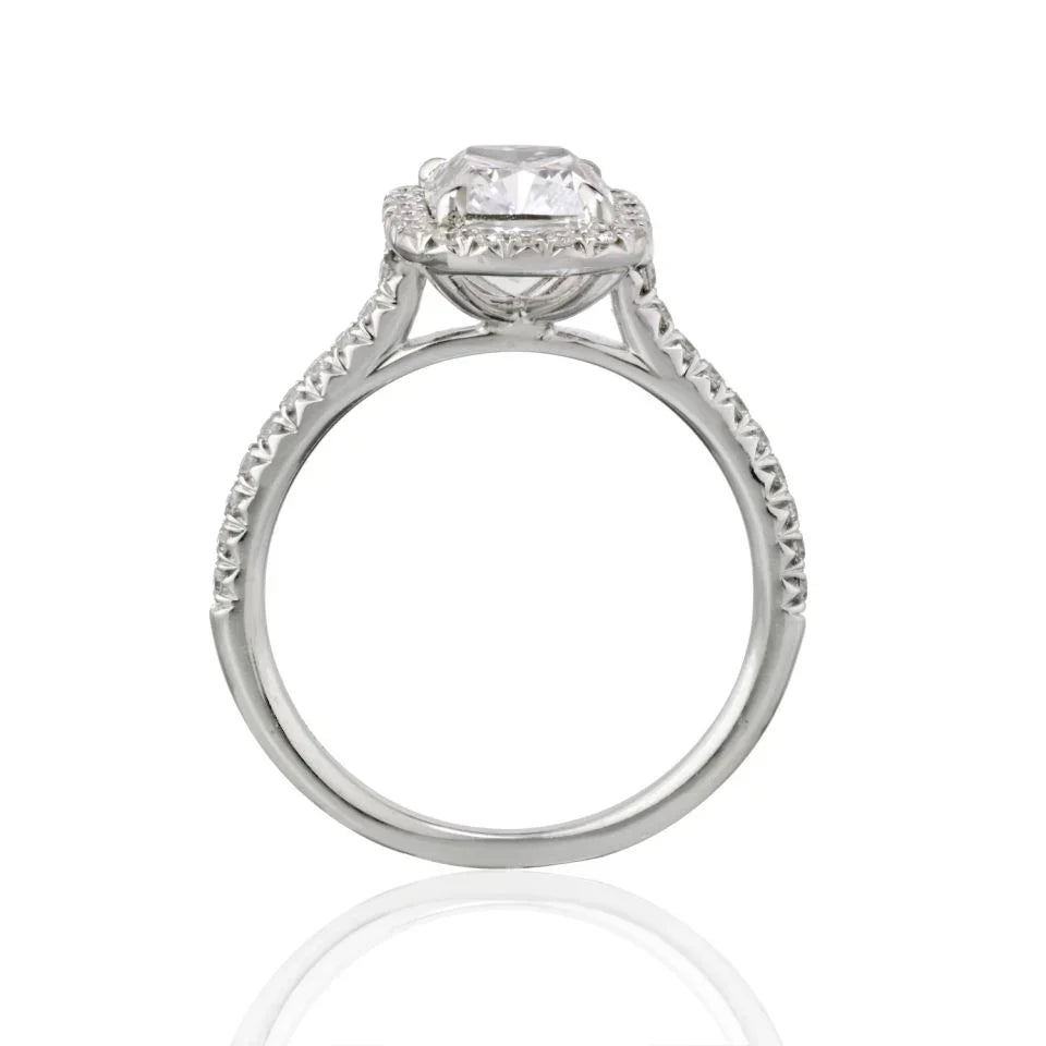 1.68 carat Cushion Cut Diamond F/VS1 GIA Ring - The Back Vault