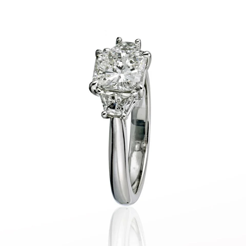 1.50 carat Radiant Cut Diamond H/SI2 GIA Ring - The Back Vault