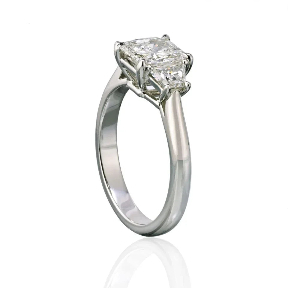 1.50 carat Radiant Cut Diamond H/SI2 GIA Ring - The Back Vault