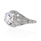 Art Deco 2 carat Old European Cut Diamond J/SI2 GIA 10 RB's Ring - The Back Vault