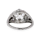 Art Deco 2 carat Old European Cut Diamond J/SI2 GIA 10 RB's Ring - The Back Vault