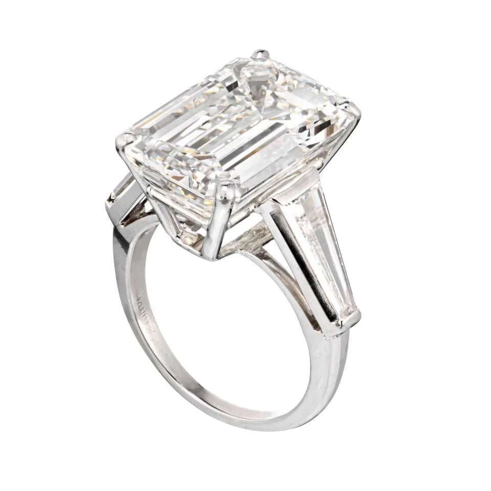 11 carat Emerald Cut Diamond I/VS1 GIA Engagement Ring - The Back Vault