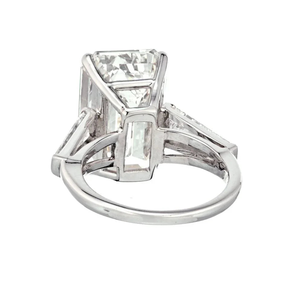 11 carat Emerald Cut Diamond I/VS1 GIA Engagement Ring - The Back Vault