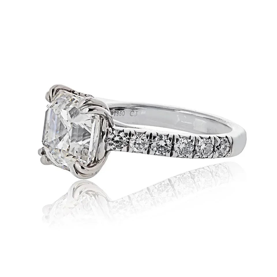 5 carat Emerald Cut Diamond H/SI1 GIA Engagement Ring - The Back Vault