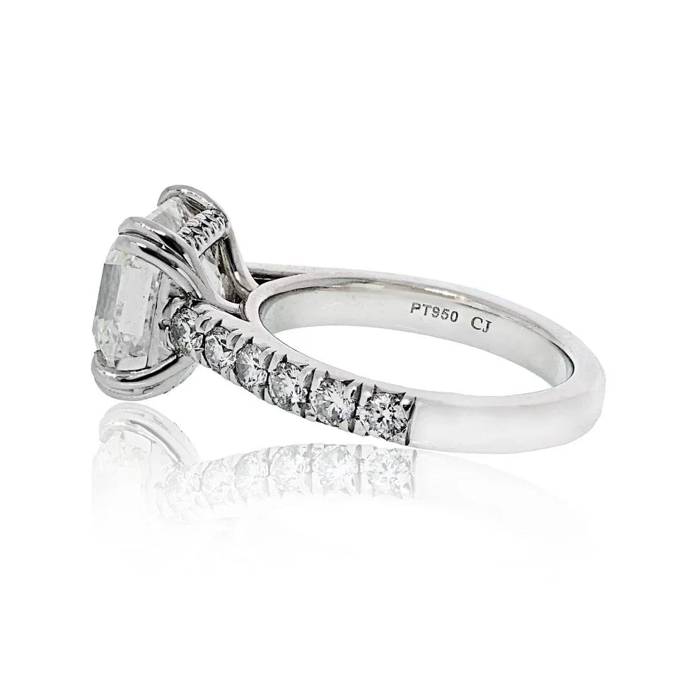 5 carat Emerald Cut Diamond H/SI1 GIA Engagement Ring - The Back Vault