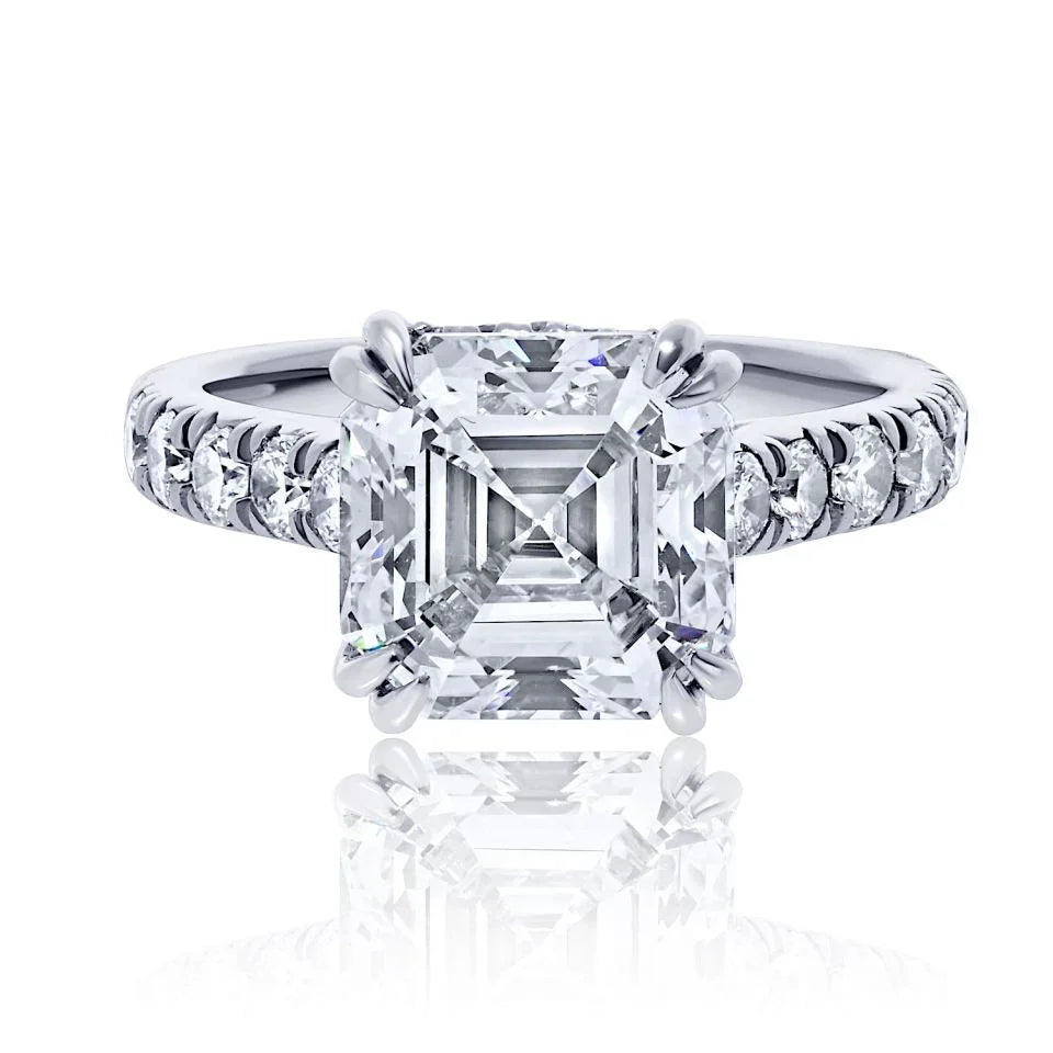 5 carat Emerald Cut Diamond H/SI1 GIA Engagement Ring - The Back Vault