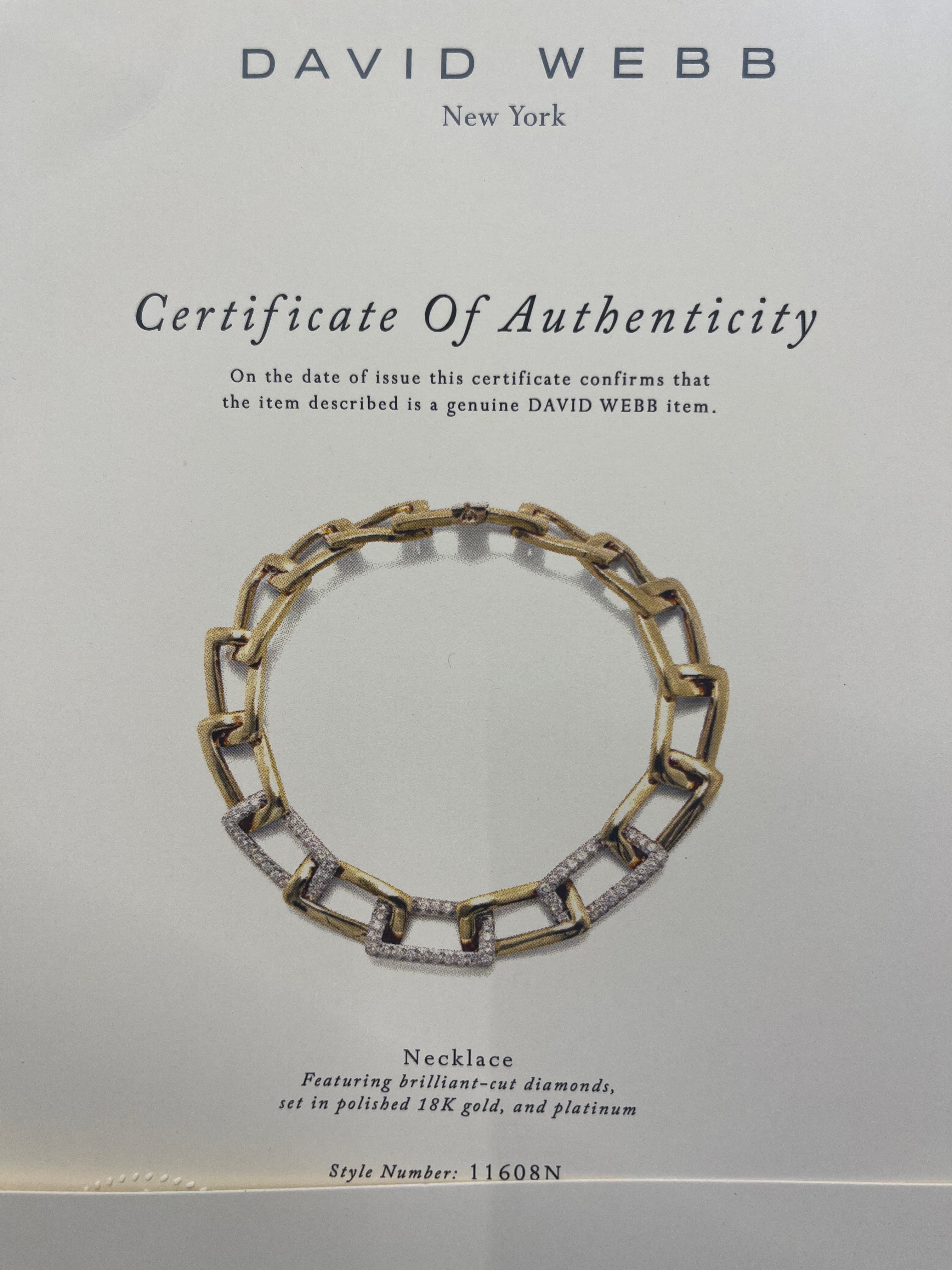 David Webb Platinum & 18K Yellow Gold Open Link Collar Necklace