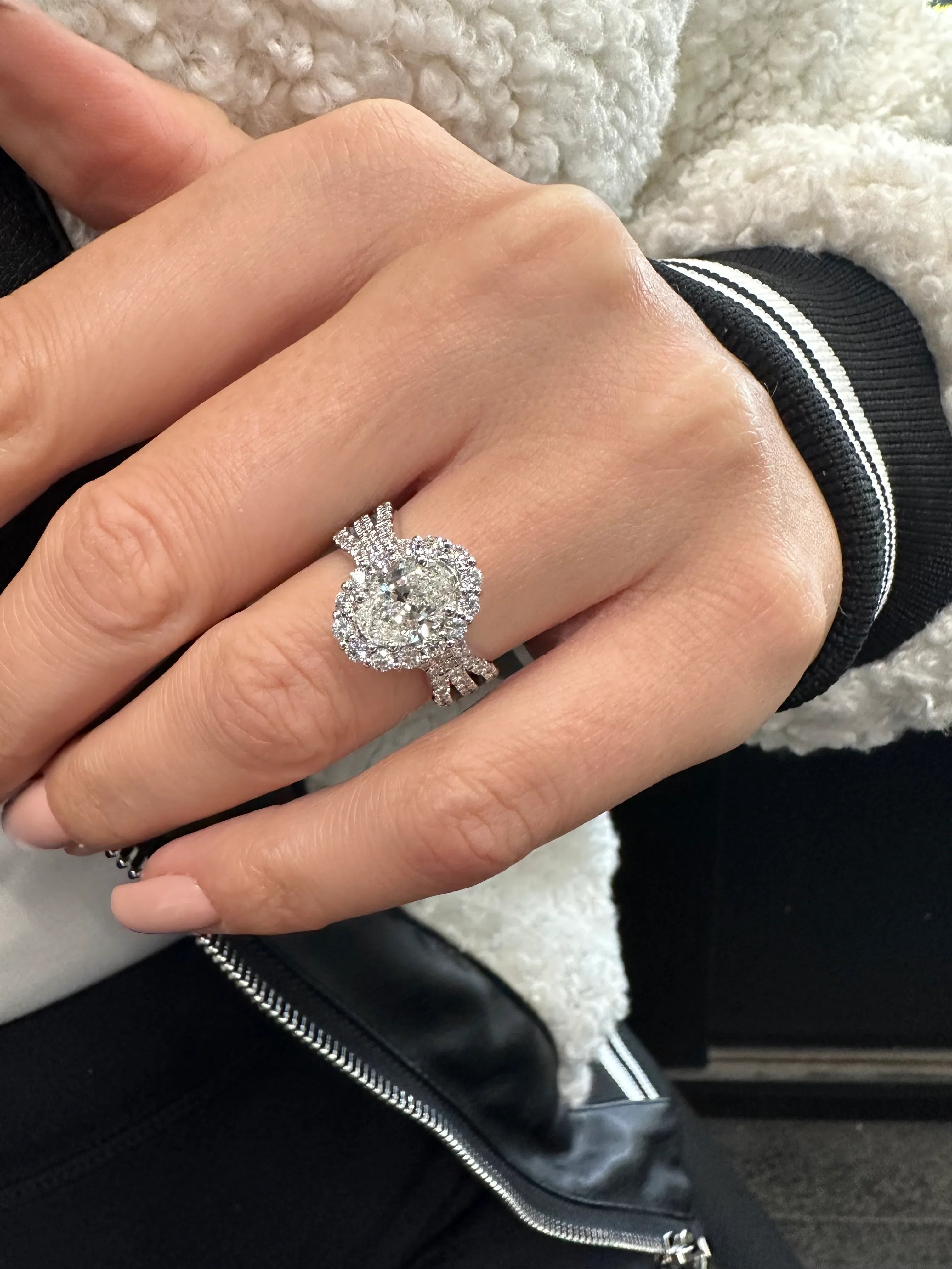 1.50 carat Oval Diamond I/I1 GIA Engagement Ring - The Back Vault