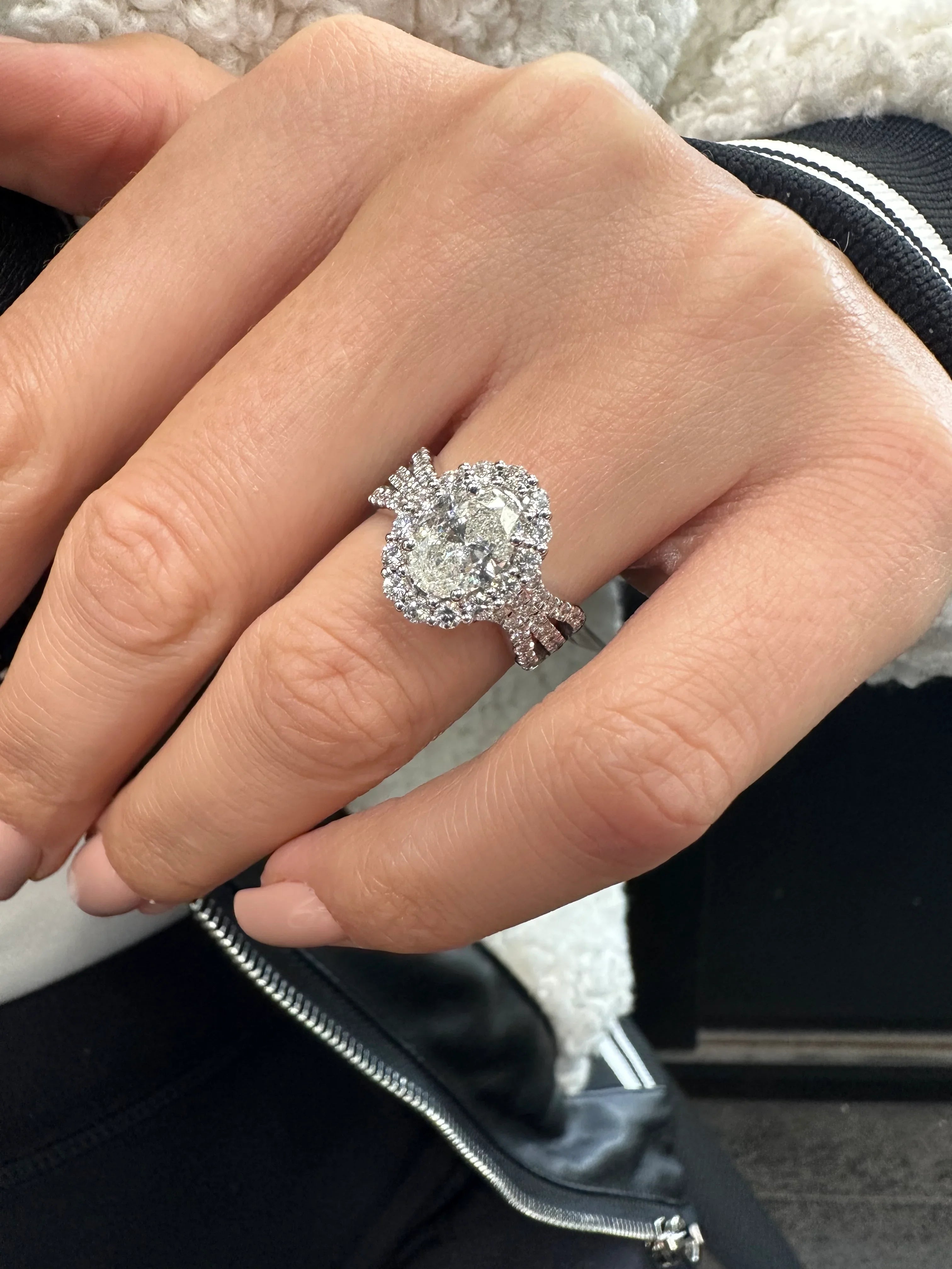 1.50 carat Oval Diamond I/I1 GIA Engagement Ring - The Back Vault