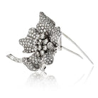 Platinum 17.00cttw Round Diamond Cut Flower Brooch - The Back Vault