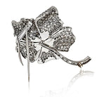 Platinum 17.00cttw Round Diamond Cut Flower Brooch - The Back Vault