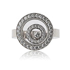 Chopard 18K White Gold Happy Spirit Double Pave Diamond Ring - The Back Vault