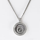 Chopard 18K White Gold Happy Spirit Round Diamond Necklace - The Back Vault
