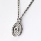 Chopard 18K White Gold Happy Spirit Round Diamond Necklace - The Back Vault
