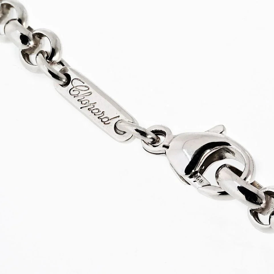 Chopard Happy Diamonds 18K White Gold 2.05cttw Pave Double Row Round Necklace - The Back Vault
