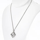 Chopard 18K White Gold 1.50cttw Happy Diamond Square Necklace - The Back Vault