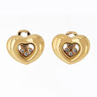 Chopard Happy Diamonds 18K Yellow Gold Three Diamond Floating 0.25cttw Earrings - The Back Vault