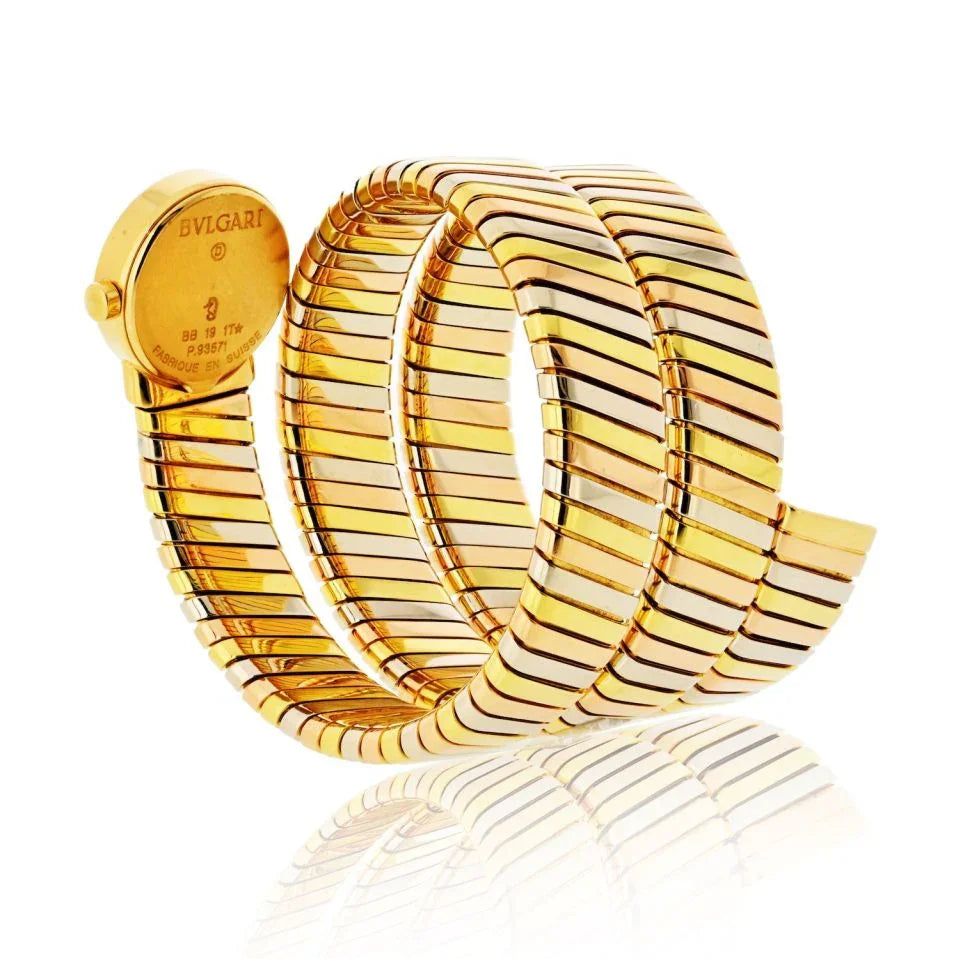 Bvlgari Tubogas 18K Tri Color Serpenti BB 19 1 T Watch - The Back Vault