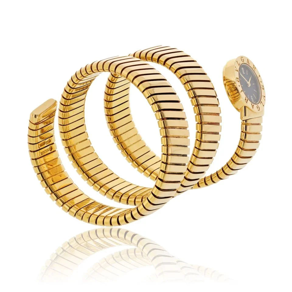 Bvlgari Tubogas 18K Yellow Gold Serpenti BB 19 1 T Watch - The Back Vault